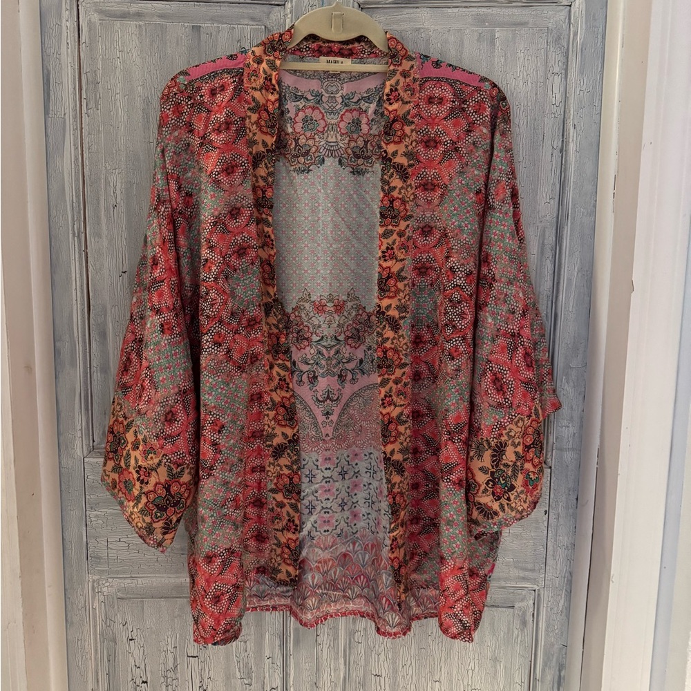 Anthropologie Floral Kimono Cardigan